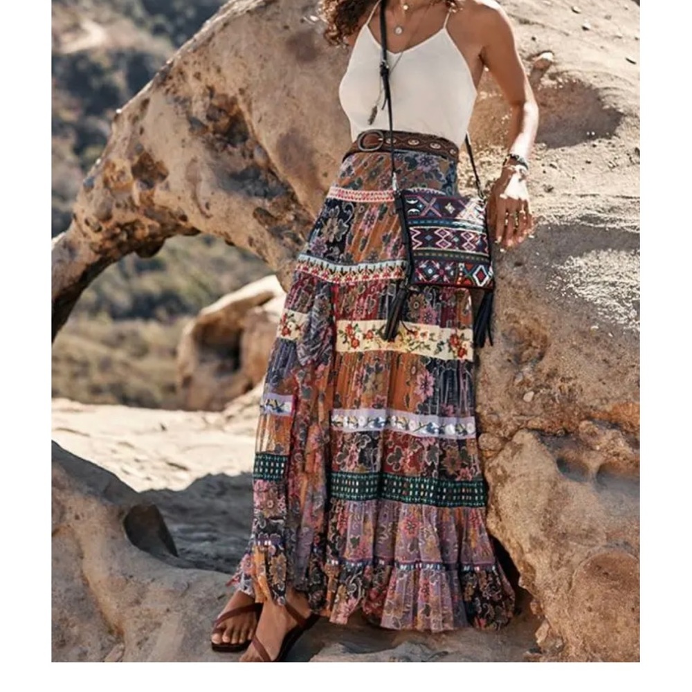 Johnny Was Seva Mesh Skirt